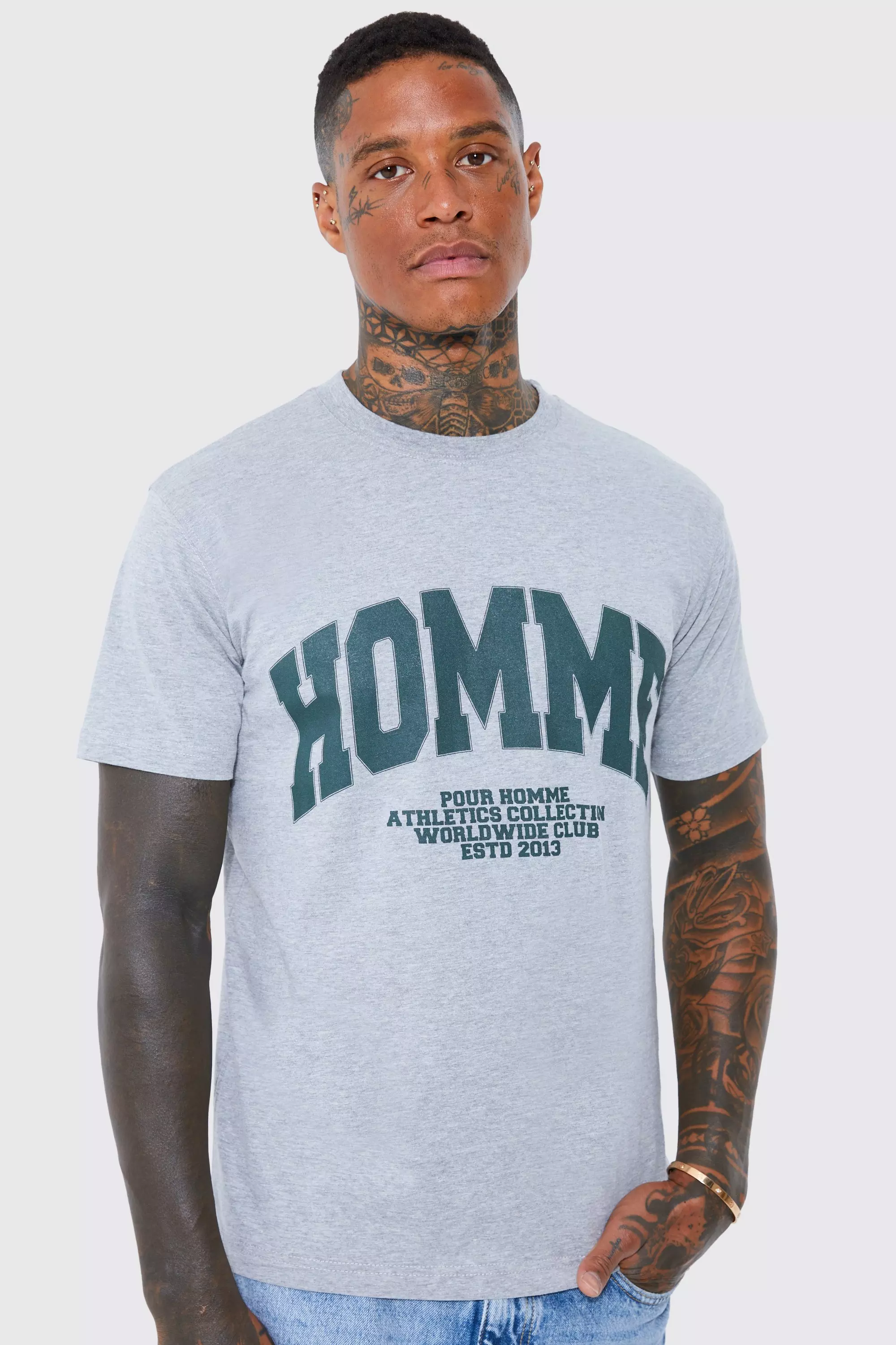 T shirt discount homme slim fit